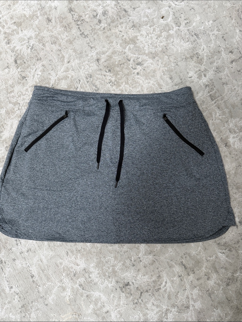 Women's Gray Active Drawstring Skirt